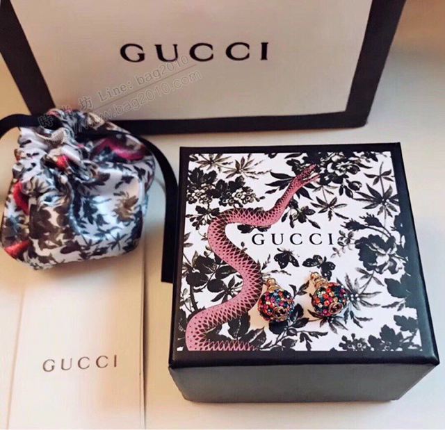 GUCCi飾品 古馳耳飾 Gucci最新彩鑽純銀針耳釘  zgbq1176